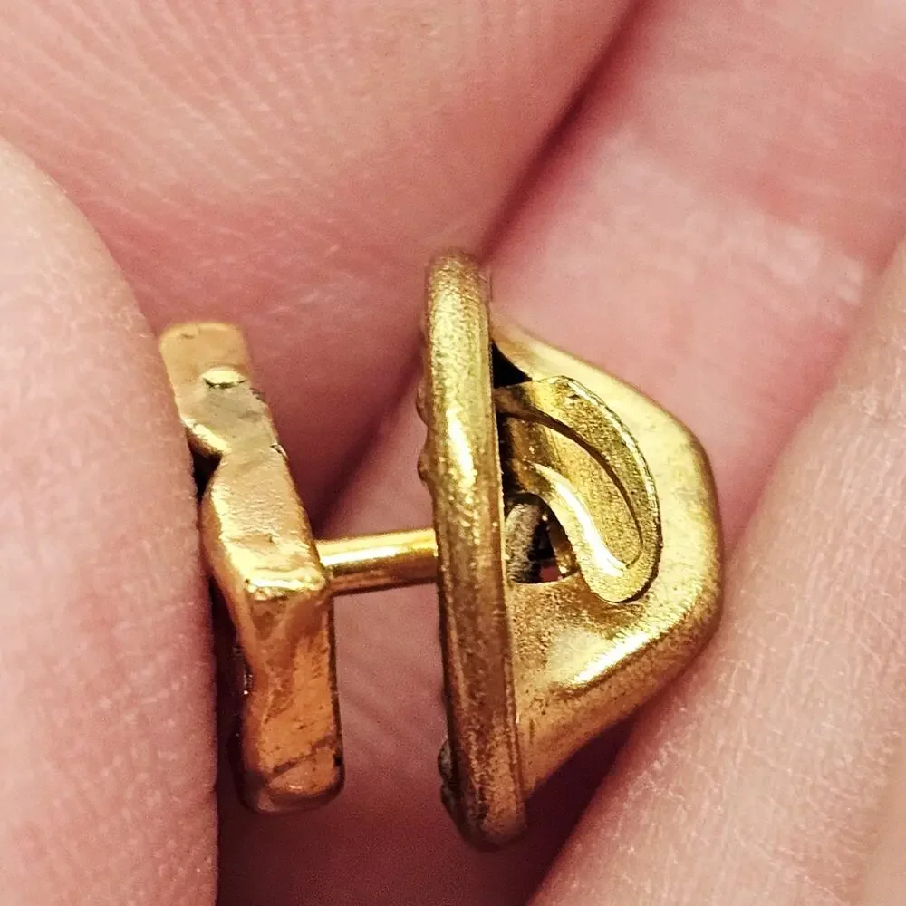 Vintage Clown Windsor Gold-Toned Cufflinks Men’s Formalwear Theater Lapel Pin